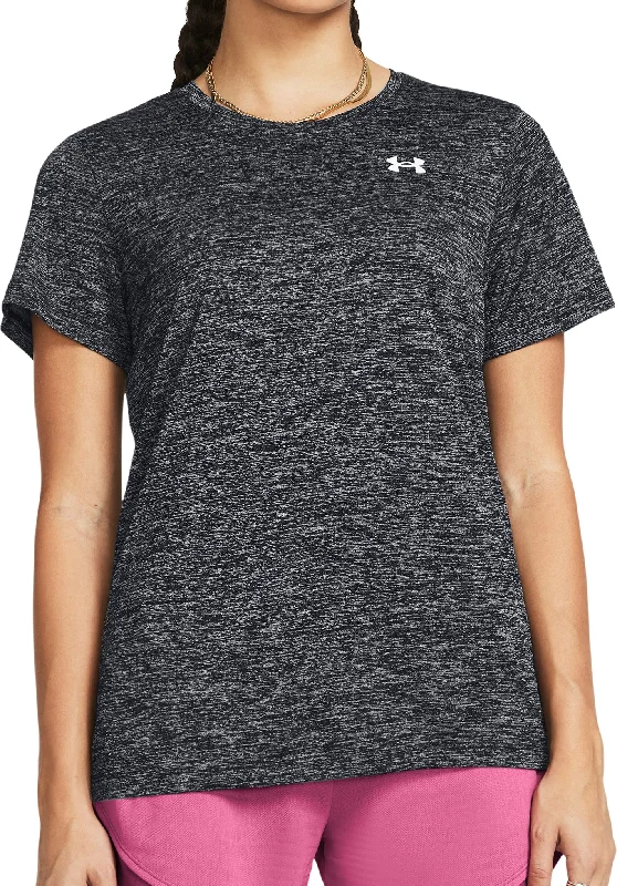 women's tunic tops -Under Armour Tech Twist Short Sleeve Womens Training Top - Black