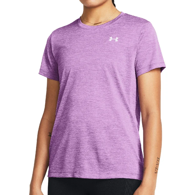 short sleeve tops for women -Under Armour Tech Twist Short Sleeve Womens Training Top - Purple