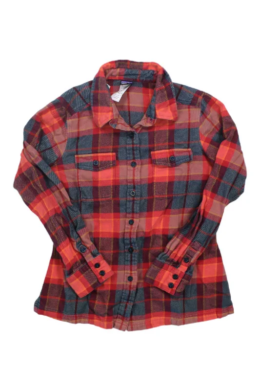 casual oversized tops for women -Womens Long-Sleeved Fjord Flannel Shirt