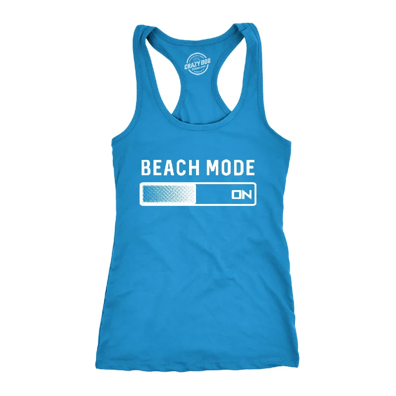 ruched tops for women -Womens Beach Mode Fitness Tank Funny Vacation Holiday Travel Summer Graphic Novelty Tanktop