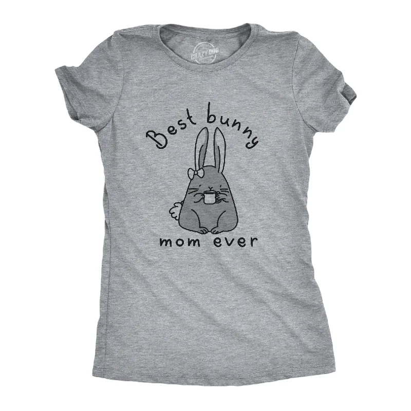 cold shoulder tops for women -Womens Best Bunny Mom Ever T shirt Funny Funny Easter Sunday Graphic Novelty Tee