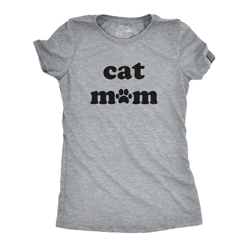 fitted blouses for women -Womens Cat Mom Tshirt Funny Pet Animal Lover Kitty Novelty Tee