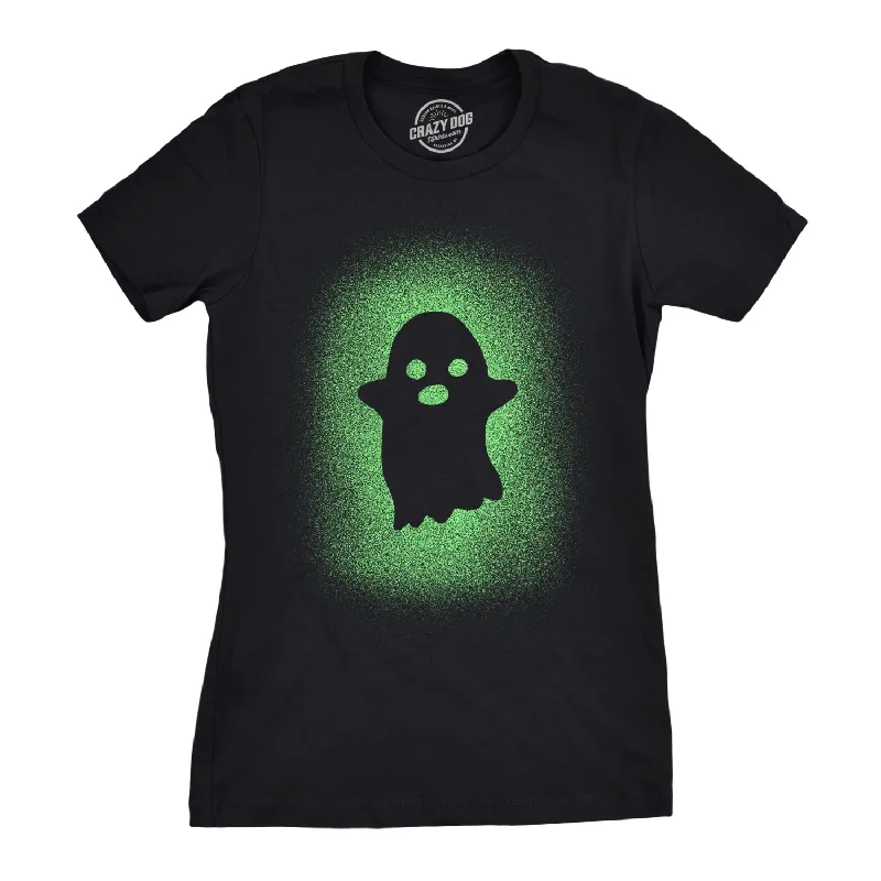 puff sleeve blouses for women -Womens Glowing Ghost T Shirt Glow In The Dark Cool Halloween Party Tee