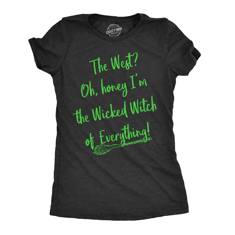 ribbed tank tops for women -Womens Im The Wicked Witch Of Everything Tshirt Funny Halloween Tee For Ladies