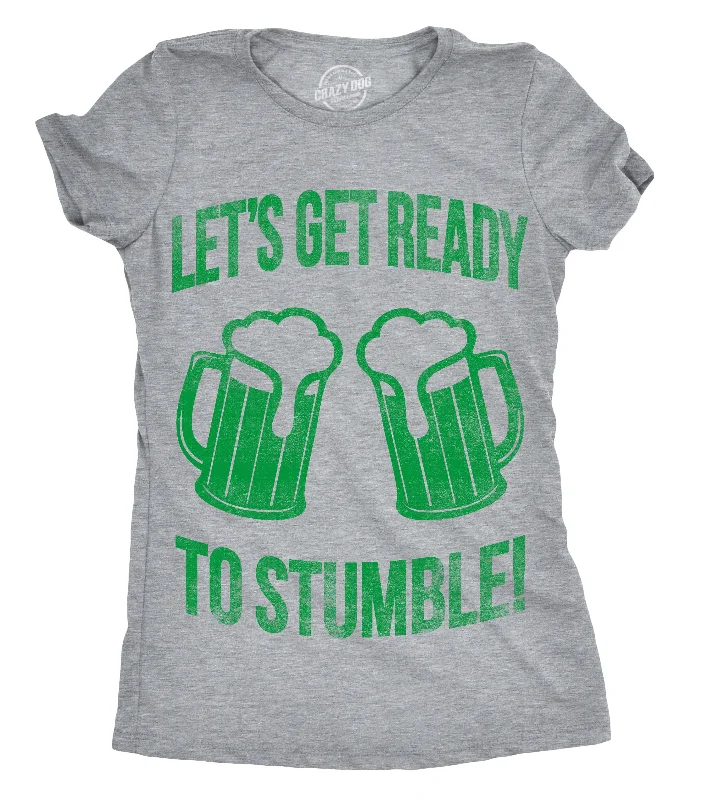 basic tops for women -Womens Lets Get Ready To Stumble Funny St Saint Patricks Day T Shirt Drinking