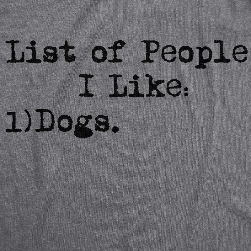 autumn blouses for women -Womens List Of People I Like Dogs T shirt Funny Pet Lover Mom Graphic Tee Ladies