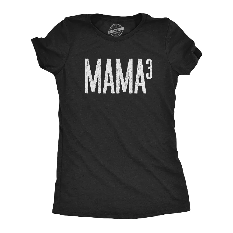 peplum tops for women -Womens Mama Cubed Tshirt Funny Math Nerdy Mother's Day Cute Tee For Mom Of Three