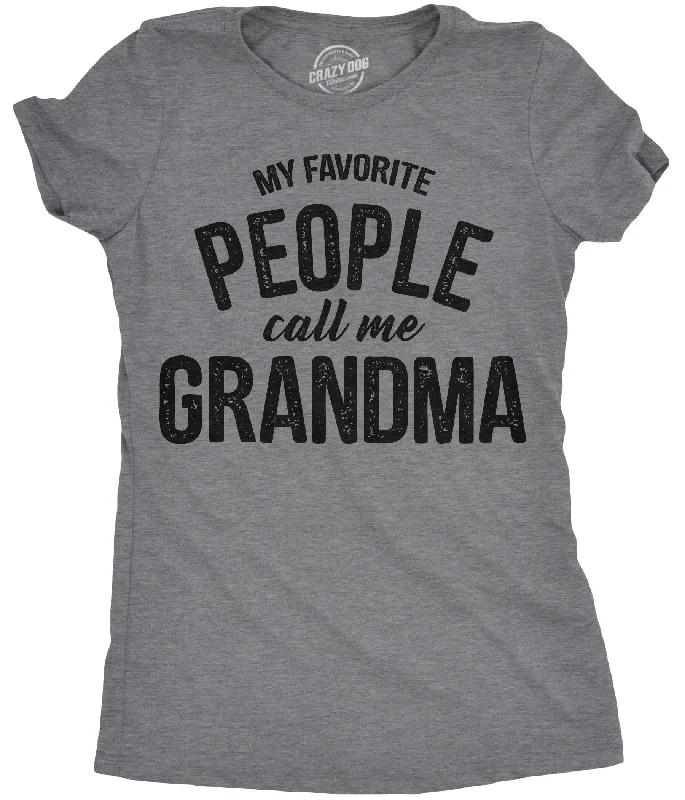 boho style tops for women -Womens My Favorite People Call Me Grandma T shirt Funny Mothers Day Tee Ladies