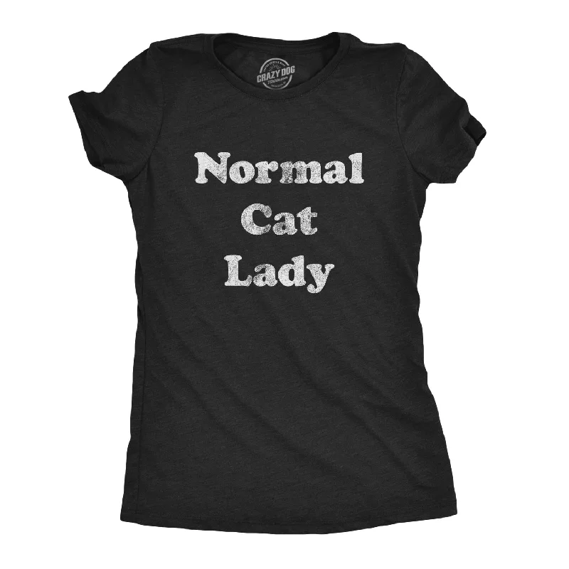 bell sleeve tops for women -Womens Normal Cat Lady Tshirt Funny Pet Kitty Animal Graphic Novelty Tee