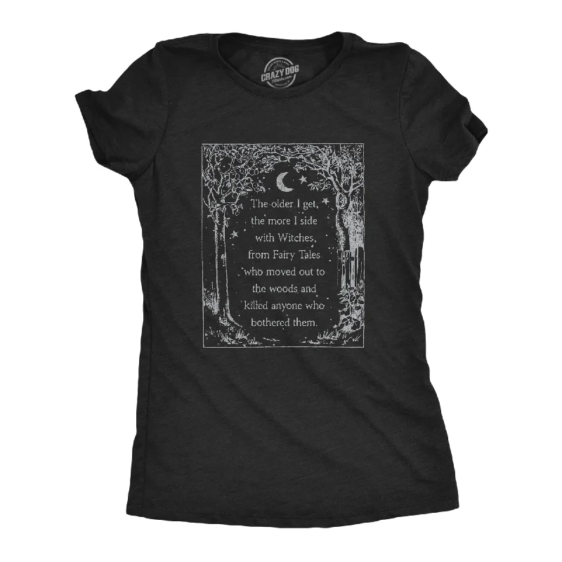 business casual blouses for women -Womens The Older I Get The More I Side With Witches Tshirt Funny Fairy Tale Halloween Tee