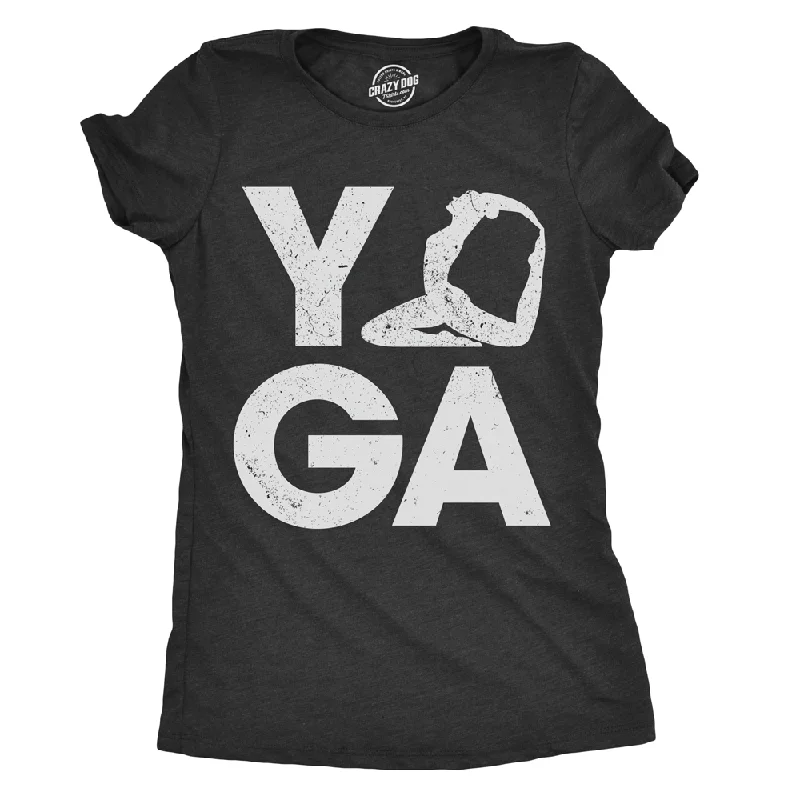 sexy tops for women -Womens Yoga Pose Tshirt Cute Adorable Fitness Flexibility Tee For Ladies