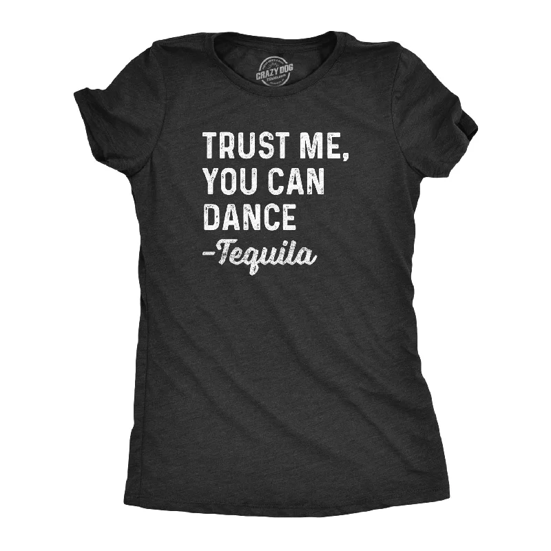 bell sleeve tops for women -Womens You Can Dance Tequila Tshirt Funny Drinking Cinco De Mayo Tee