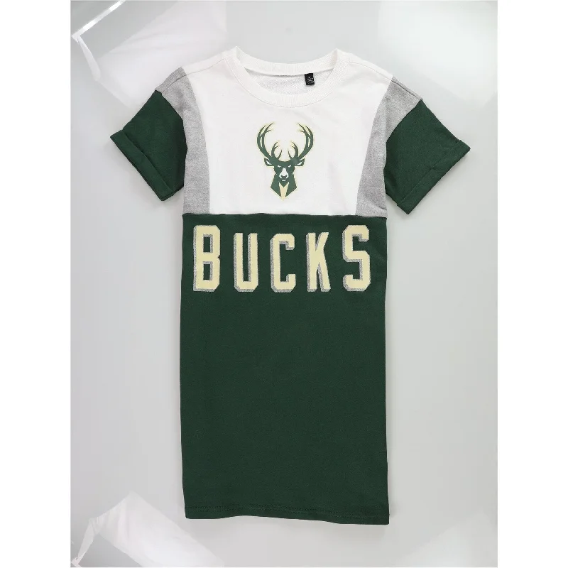 bodycon dresses for women -G-III Sports Womens Milwaukee Bucks Sweater Dress, Green, Medium