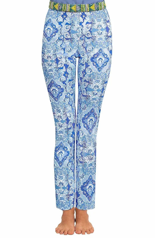 chic trousers for women -Gretchen Scott Gripeless Pull On Pants - Watteau Classic - Blues*