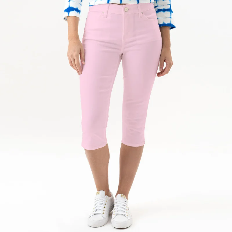 office pants for women -Renuar Lux Tencel Crop Pants - Petal FINAL SALE