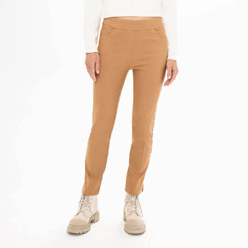 women's wide-leg trousers -Renuar Woven Pant - Butter