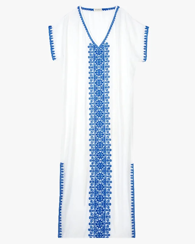 women’s dressy cocktail dresses -Serra Emb Kaftan